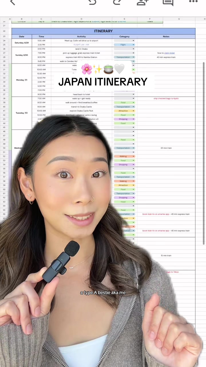 Replying to @may before you ask, yes i am insane 🙂 hope this helps with planning your next trip to japan!! xoxo, your type A bestie itinerary is linked in my bio — make a copy of i 的 TikTok 影片封面