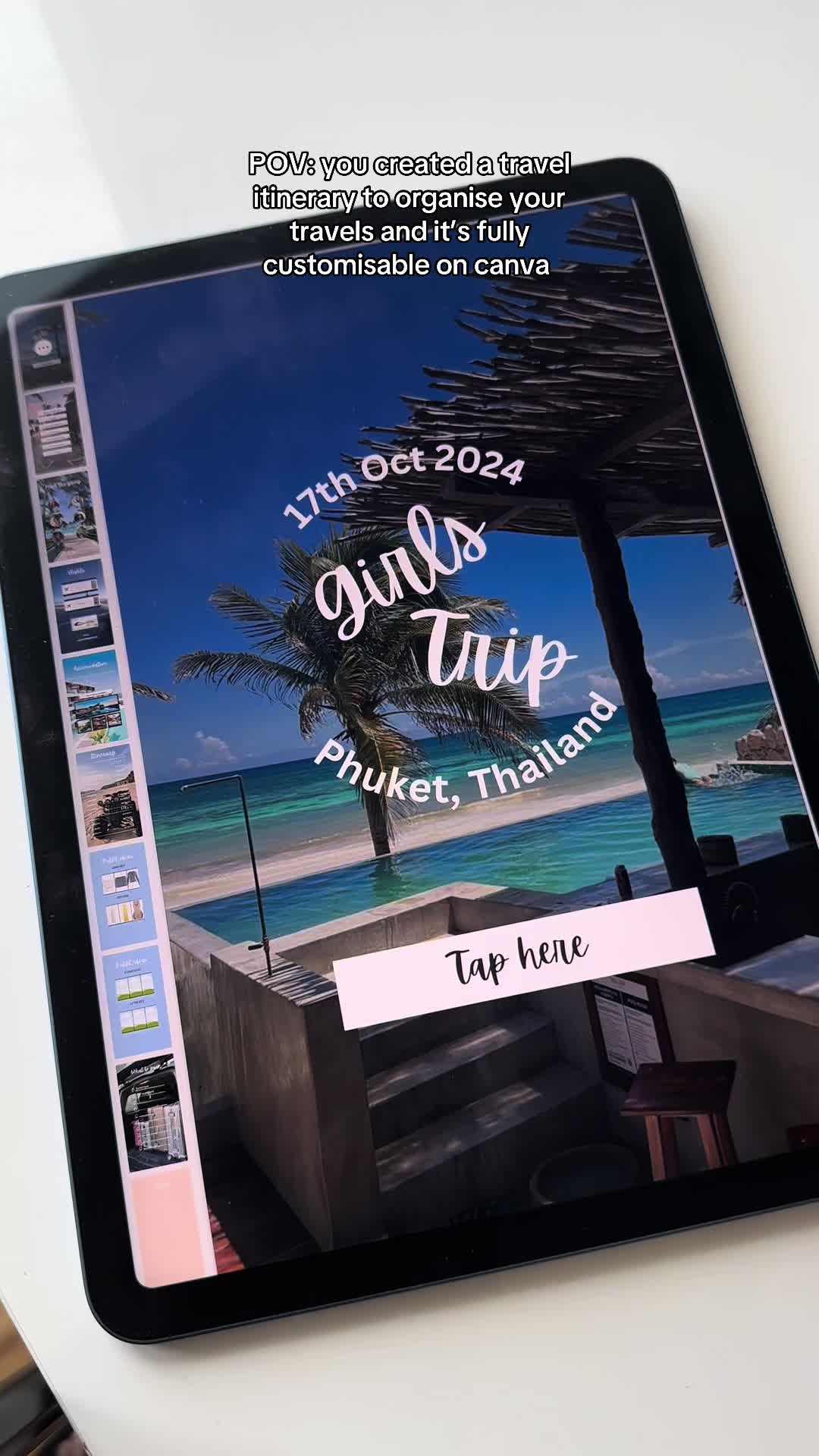 This is perfect for my girls who like to travel and stay organise! You can use on any device and you can edit the template on Canva! You can get it from my link in bio 🥰 Inspo by @ 的 TikTok 影片封面